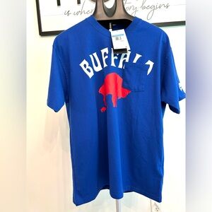 NWT Buffalo Bill Men’s T-Shirt Size M Blue Short Sleeve Crew Neck Tee, Nike
